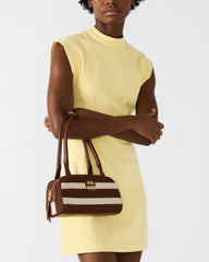 LAGUNE Bag Chocolate Multi Elongated Straw Shoulder Strap Handbag | Steve Madden on Sale
