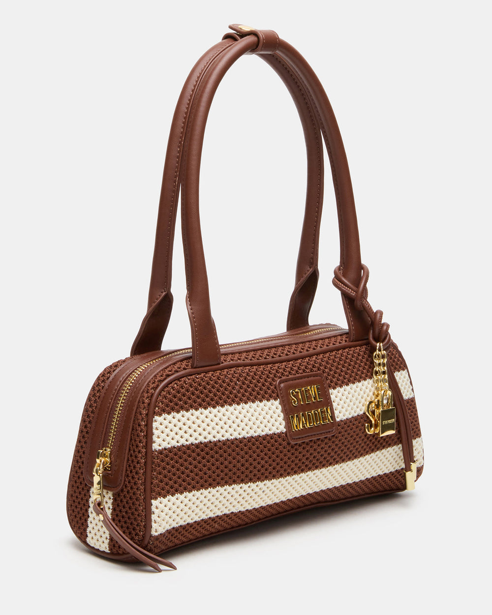 LAGUNE Bag Chocolate Multi Elongated Straw Shoulder Strap Handbag | Steve Madden on Sale