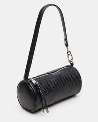 PRIYA Perforated Bag Black Mini Barrel Shoulder Handbag | Steve Madden discount
