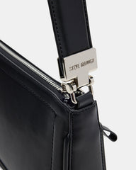 ANGEL Bag Black Top-Zipper Structured Shoulder Strap Handbag | Steve Madden outlet