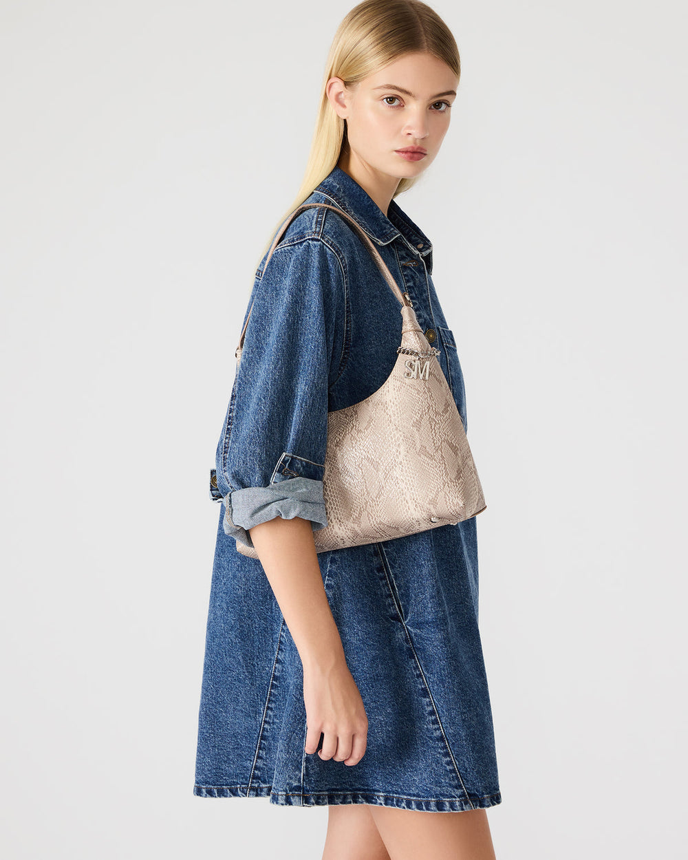AMARI Bag Sand Snake Shoulder Strap Handbag | Steve Madden Sale