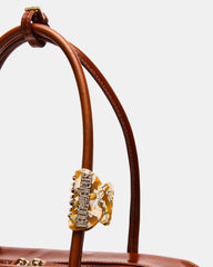 CANDICE Bag Rust Shoulder Strap Box Satchel Handbag | Steve Madden on Sale
