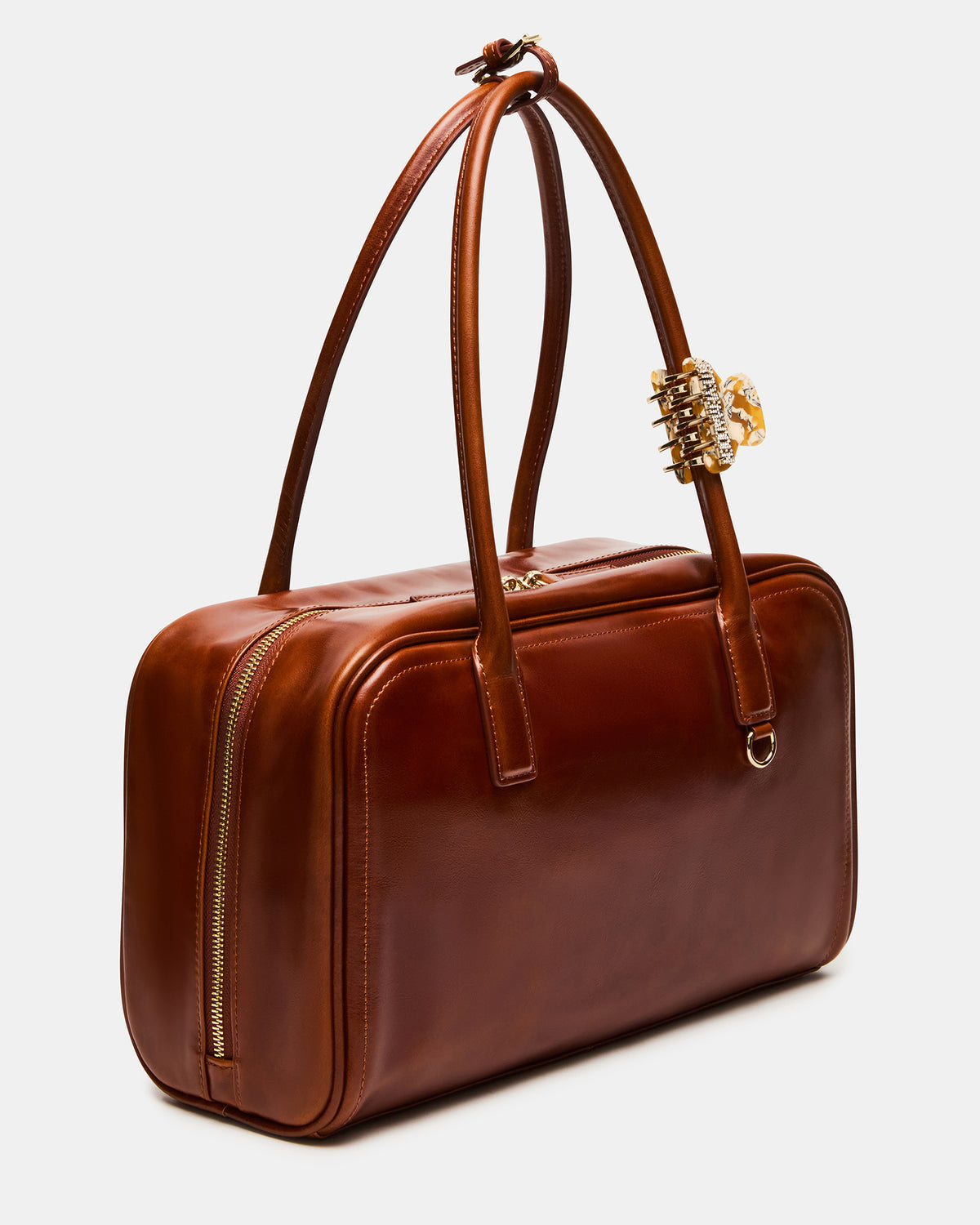 CANDICE Bag Rust Shoulder Strap Box Satchel Handbag | Steve Madden on Sale