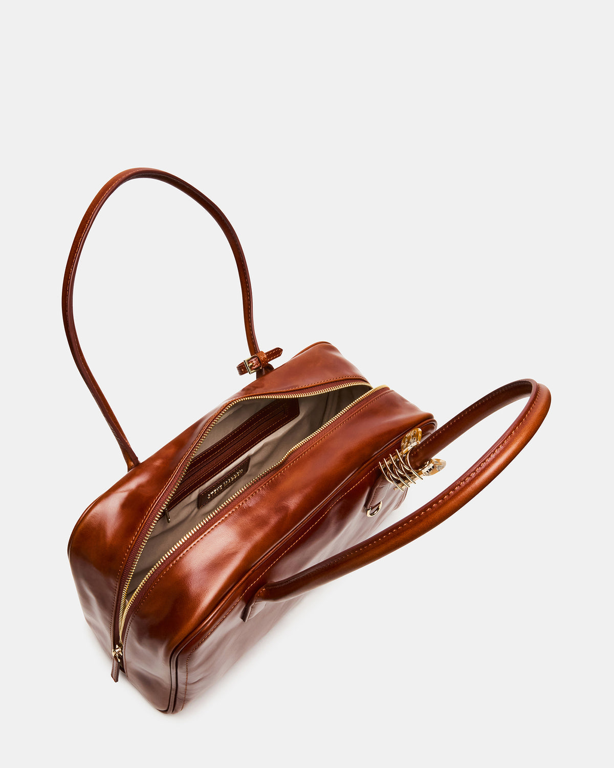 CANDICE Bag Rust Shoulder Strap Box Satchel Handbag | Steve Madden on Sale