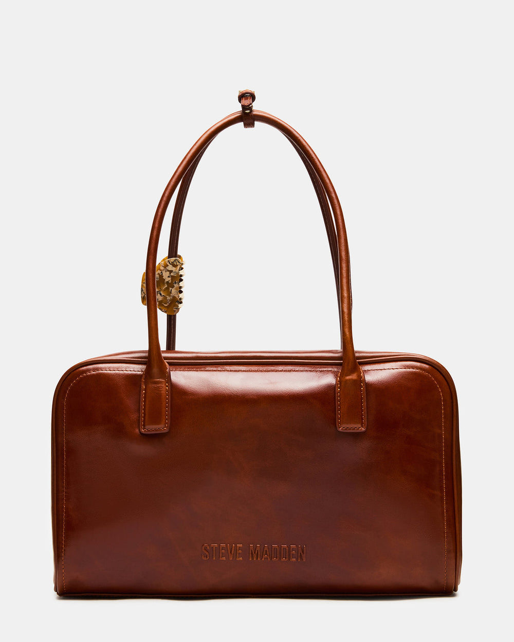 CANDICE Bag Rust Shoulder Strap Box Satchel Handbag | Steve Madden on Sale