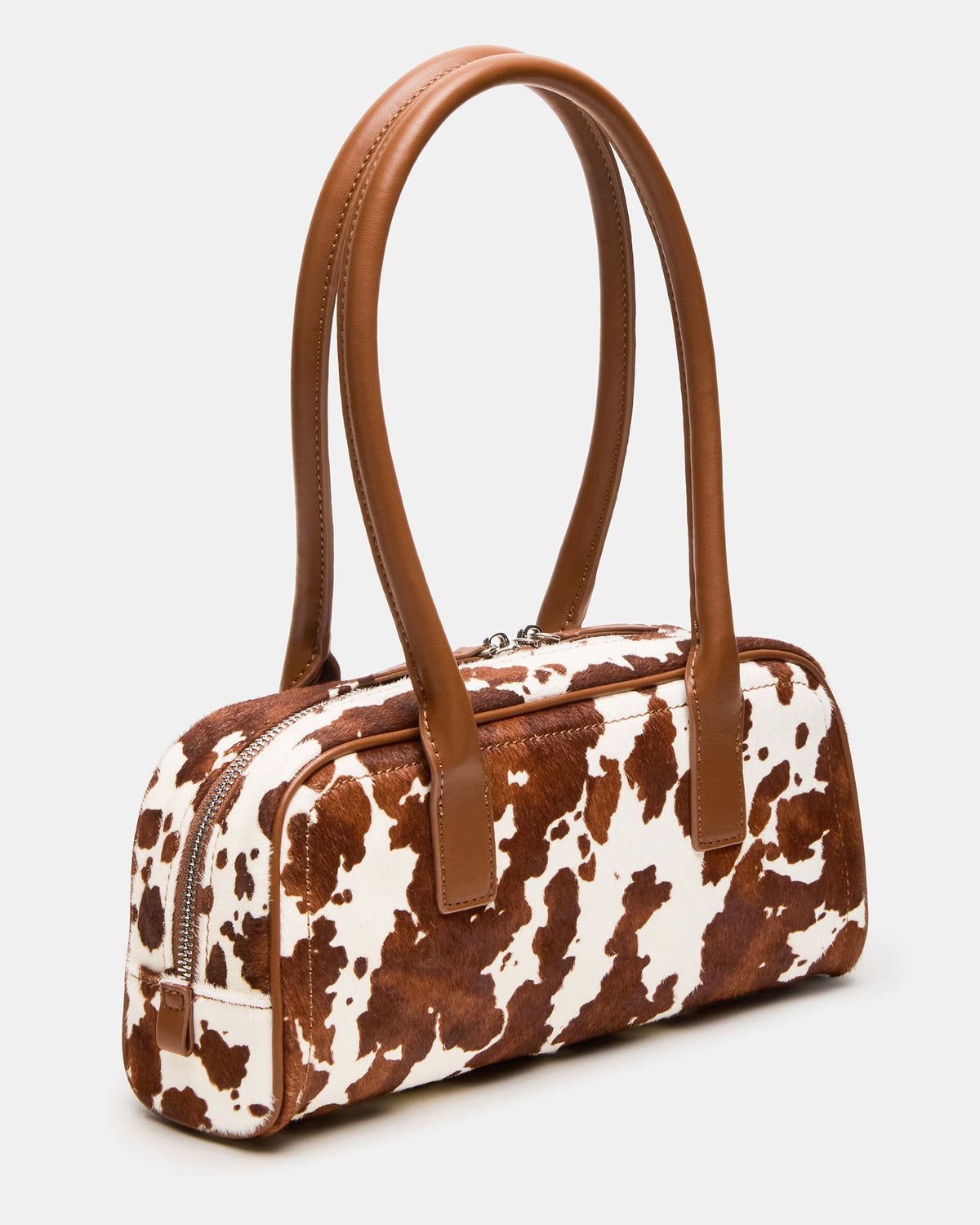 ANISE Bag Brown Cow Print Elongated Shoulder Strap Handbag | Steve Madden near me