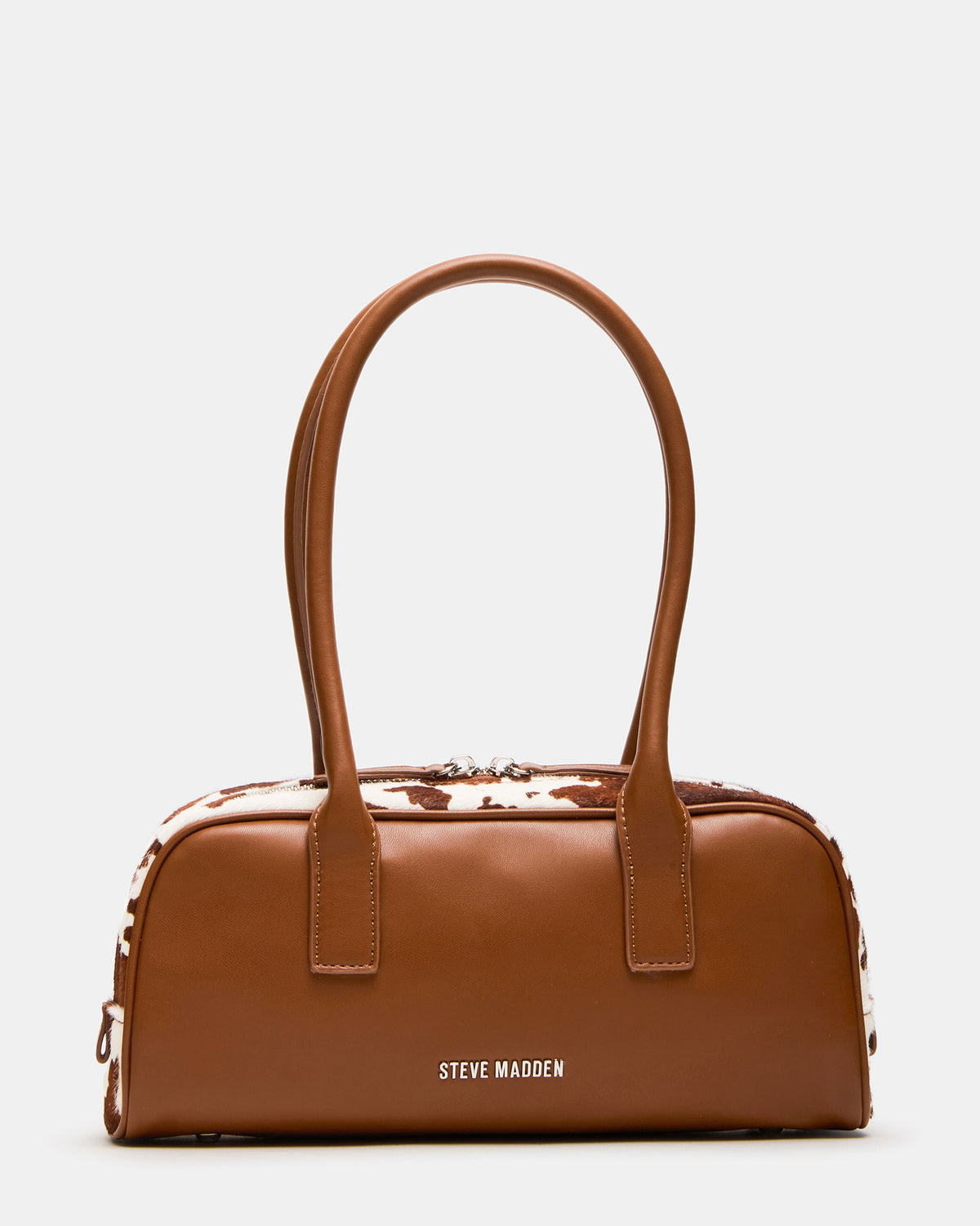 ANISE Bag Brown Cow Print Elongated Shoulder Strap Handbag | Steve Madden near me