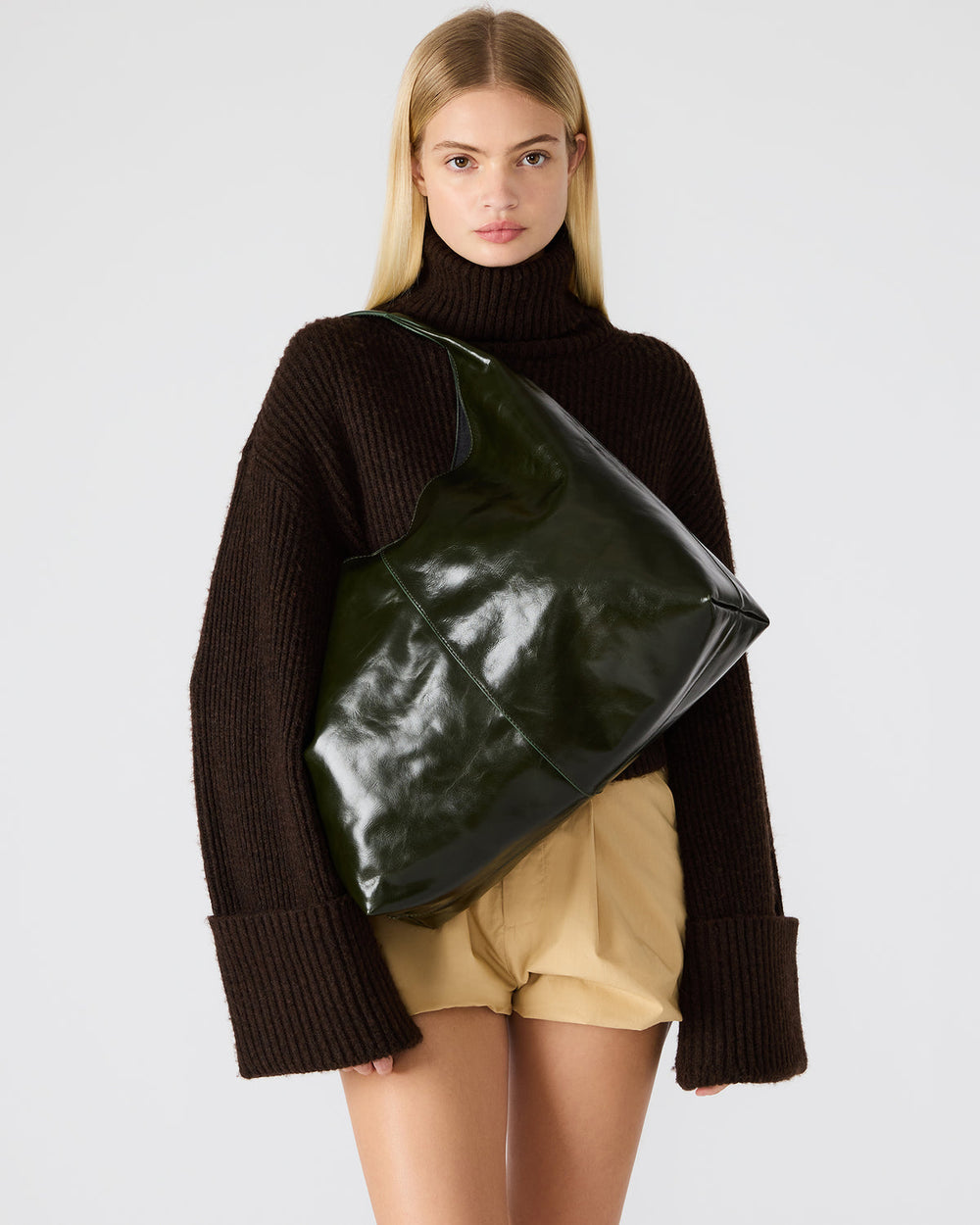 COLLINS Bag Olive Hobo Slouchy Shoulder Strap Tote Handbag | Steve Madden discount