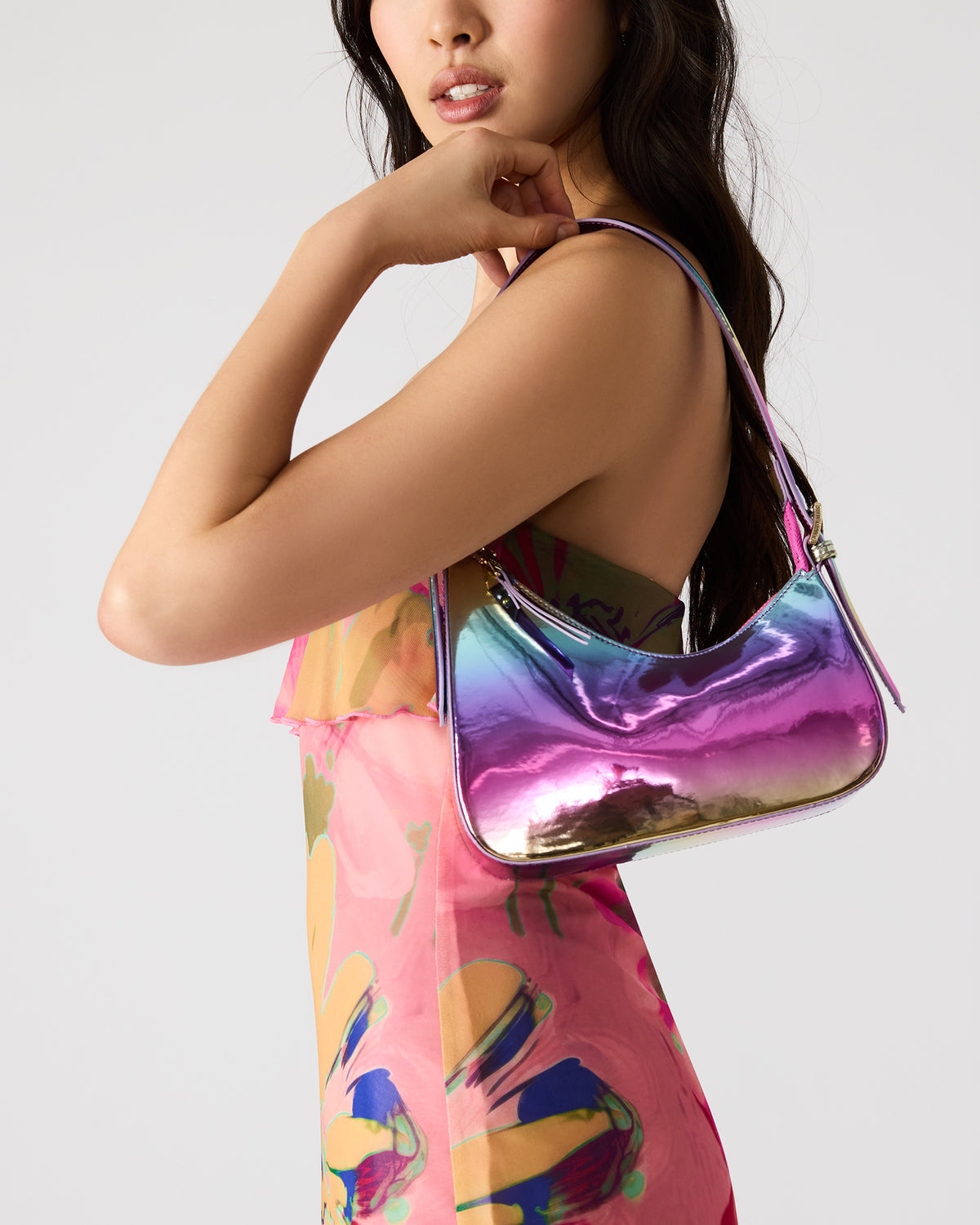 SMITH Bag Metallic Multi Asymmetric Shoulder Handbag | Steve Madden online