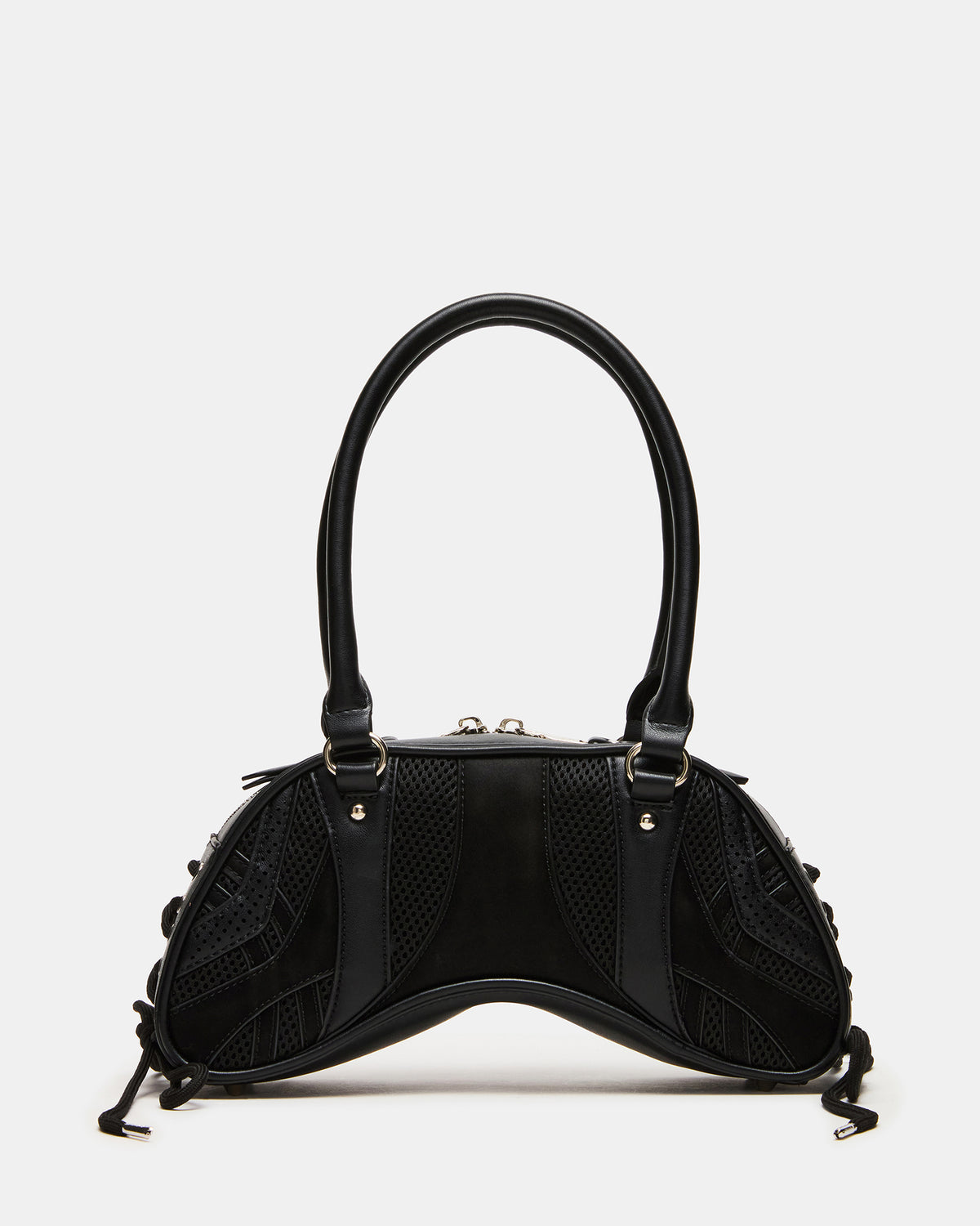 KODY Bag Black Lace-Up Buckle Shoulder Strap Handbag | Steve Madden US