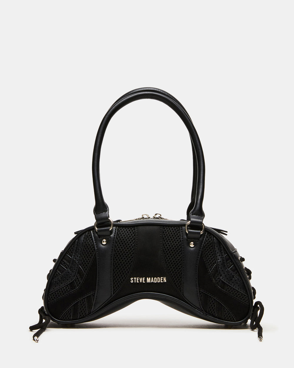 KODY Bag Black Lace-Up Buckle Shoulder Strap Handbag | Steve Madden US