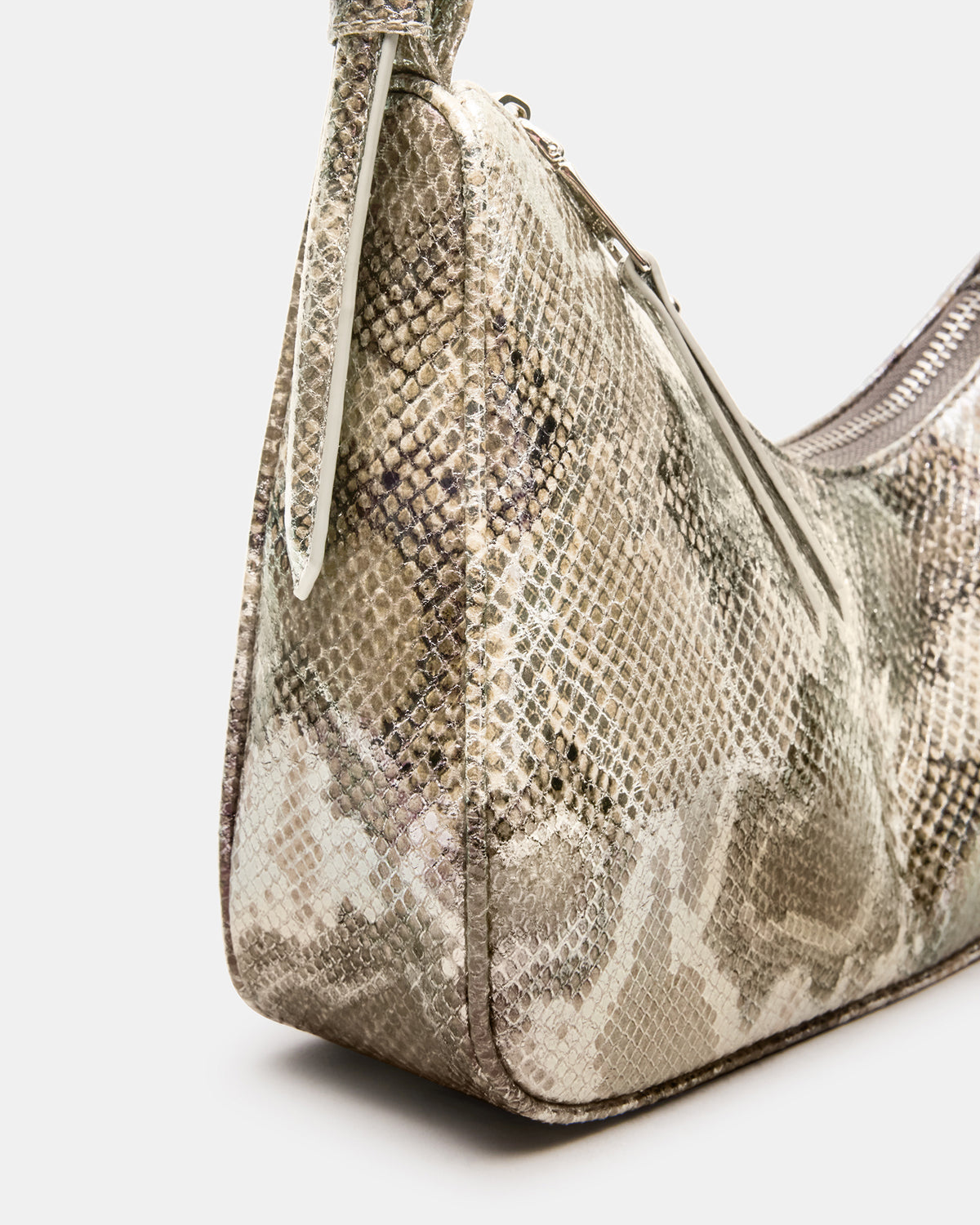 SMITH Bag Silver Snake Asymmetric Shoulder Handbag | Steve Madden for Sale