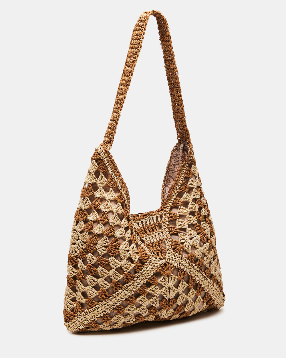 BORA Natural Multi Women's Raffia Hobo Shoulder Bag | Steve Madden on Sale