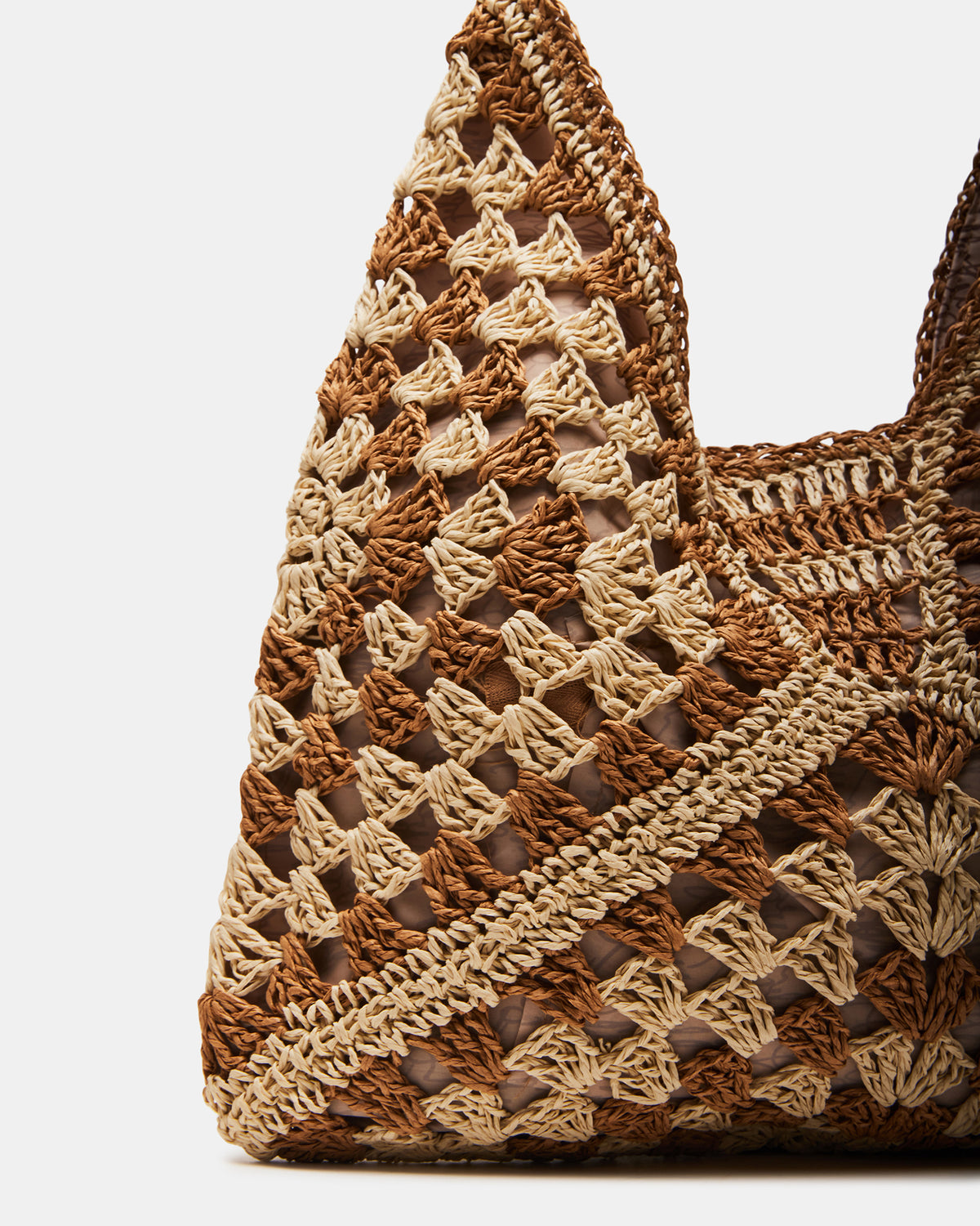BORA Natural Multi Women's Raffia Hobo Shoulder Bag | Steve Madden on Sale