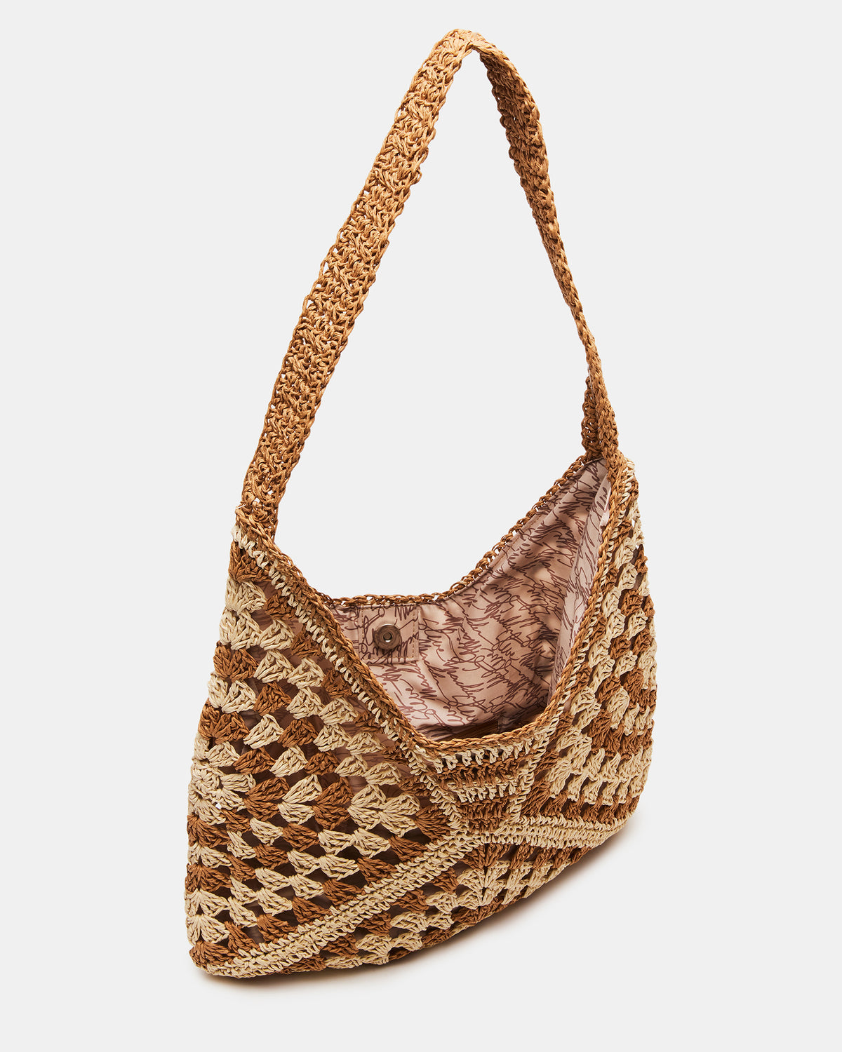 BORA Natural Multi Women's Raffia Hobo Shoulder Bag | Steve Madden on Sale