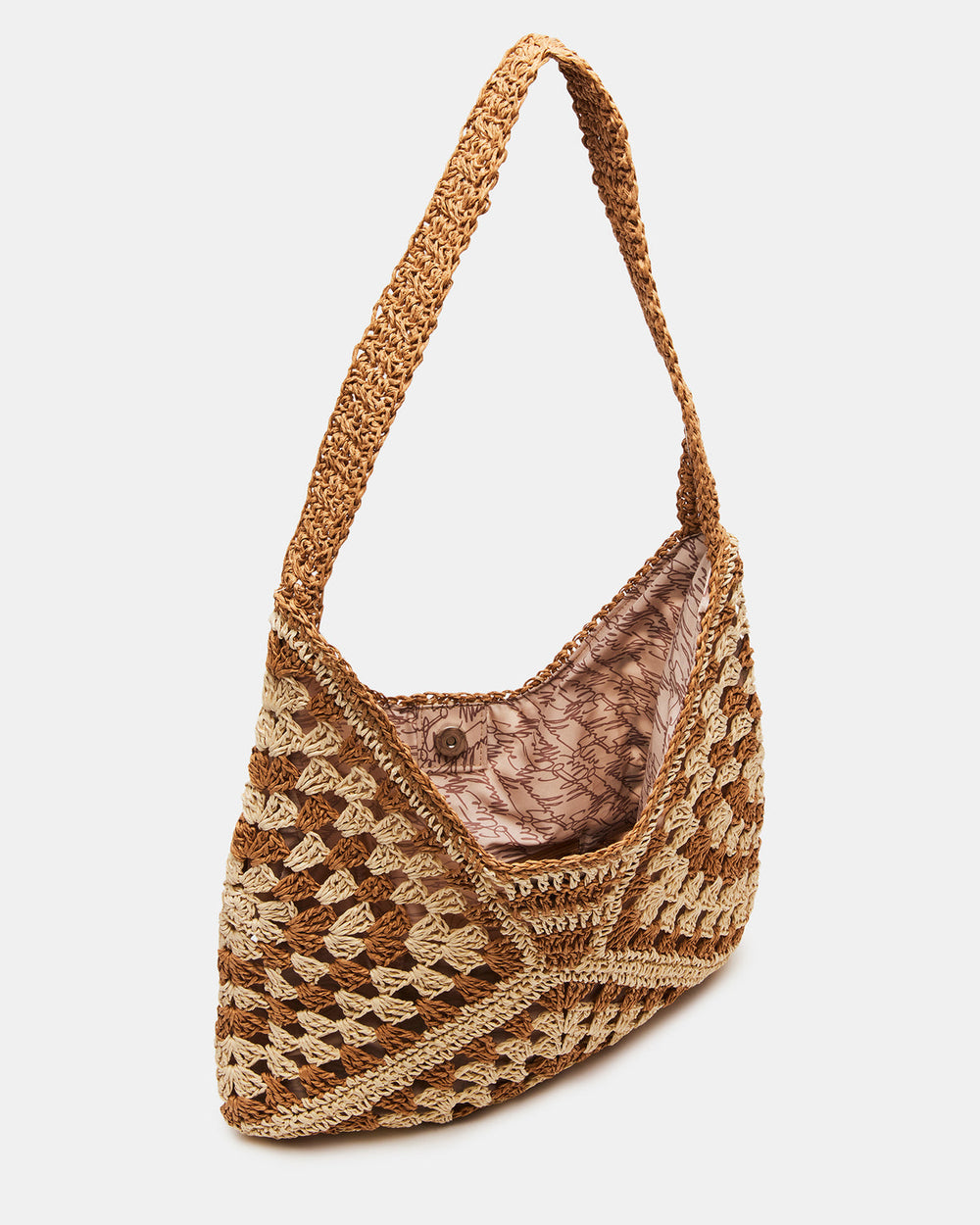 BORA Natural Multi Women's Raffia Hobo Shoulder Bag | Steve Madden on Sale