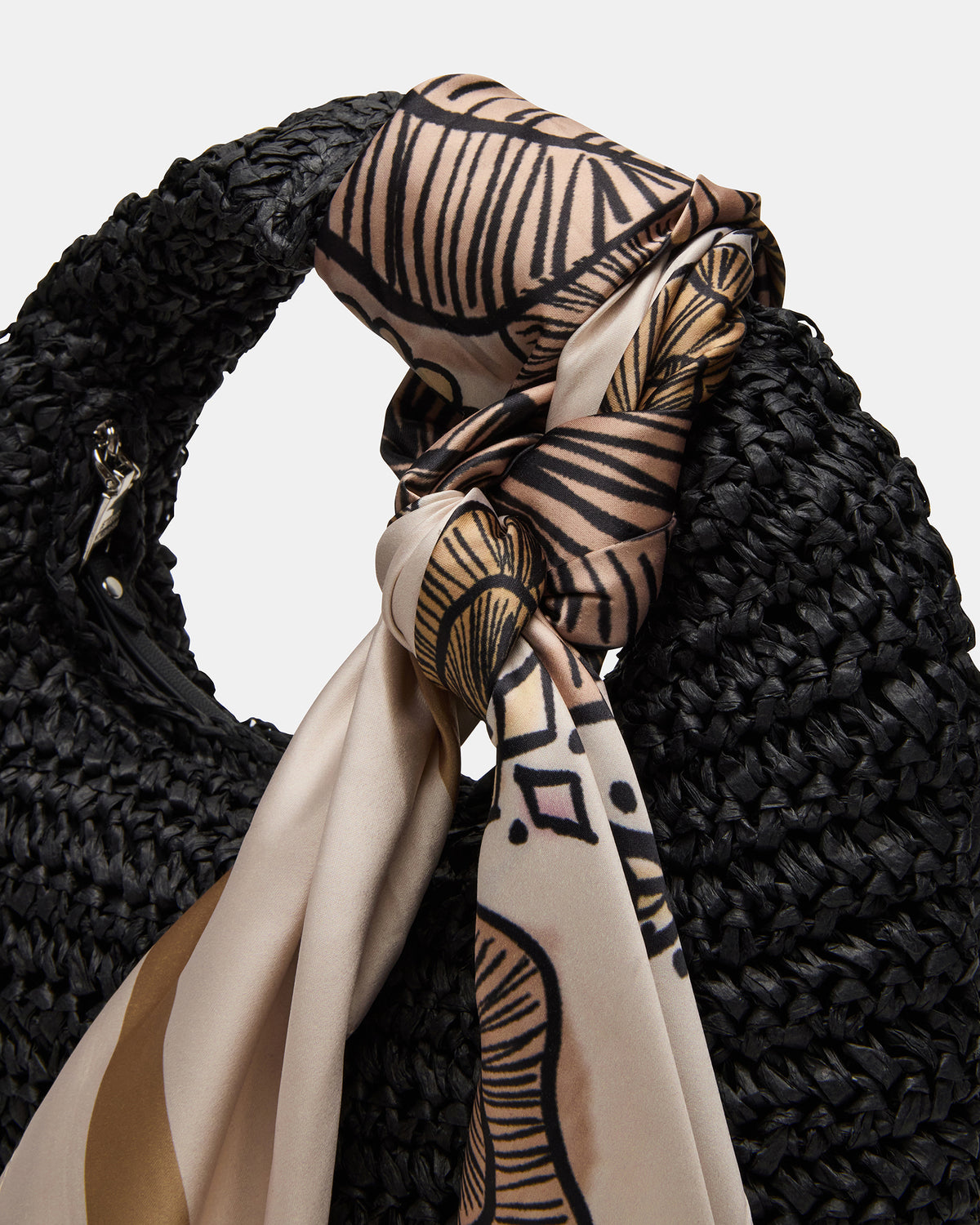DAENRYS Black Women's Crescent Shaped Straw Shoulder Bag | Steve Madden near me