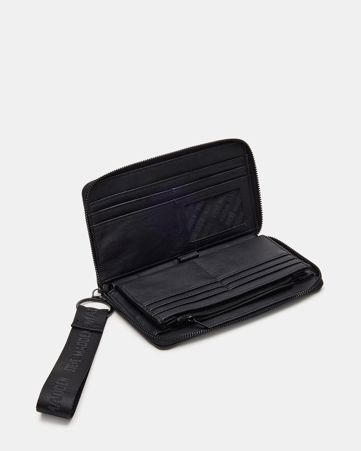 ZIP Wallet Black Zipper Cloure Wristlet Wallet | Steve Madden Sale