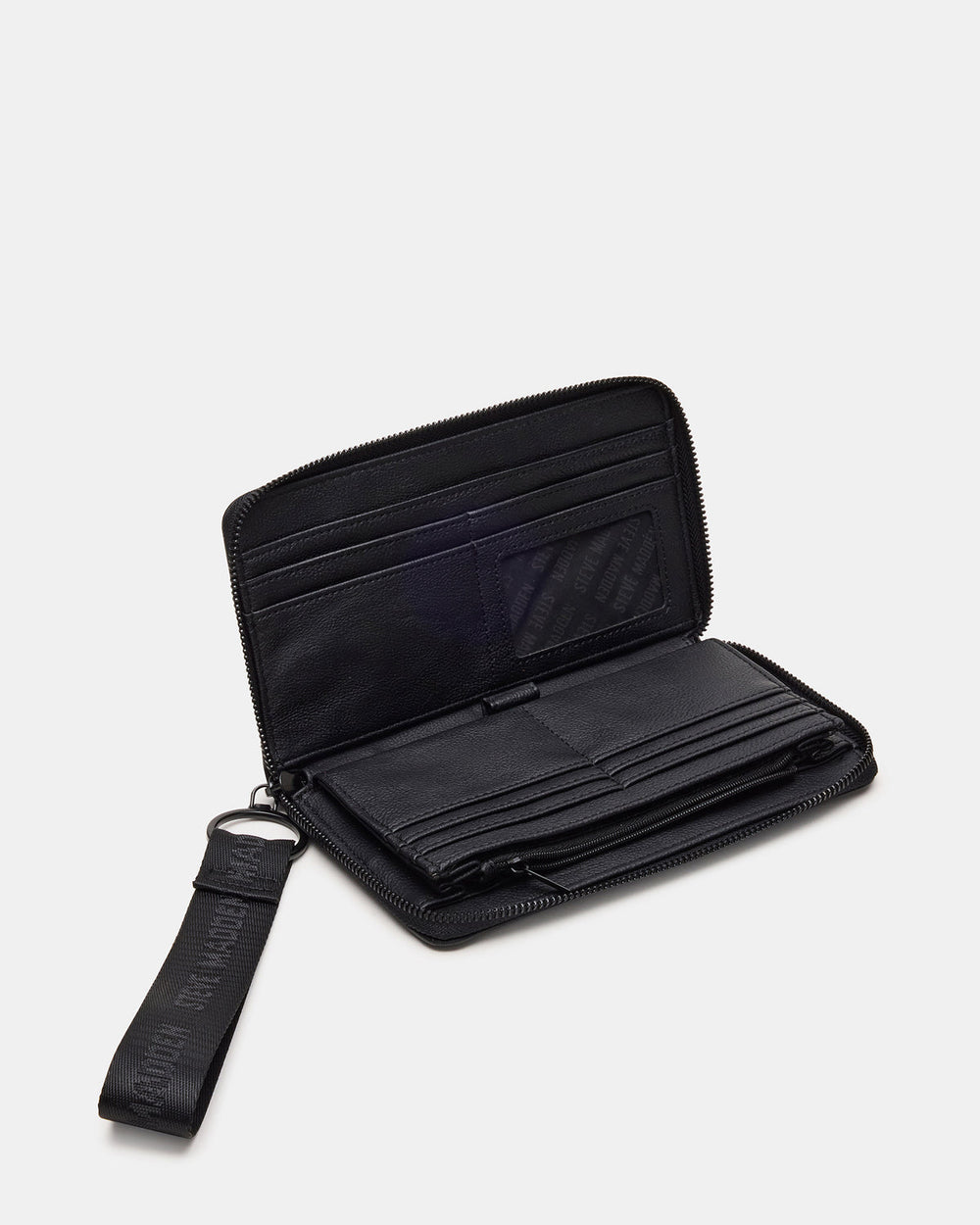 ZIP Wallet Black Zipper Cloure Wristlet Wallet | Steve Madden Sale