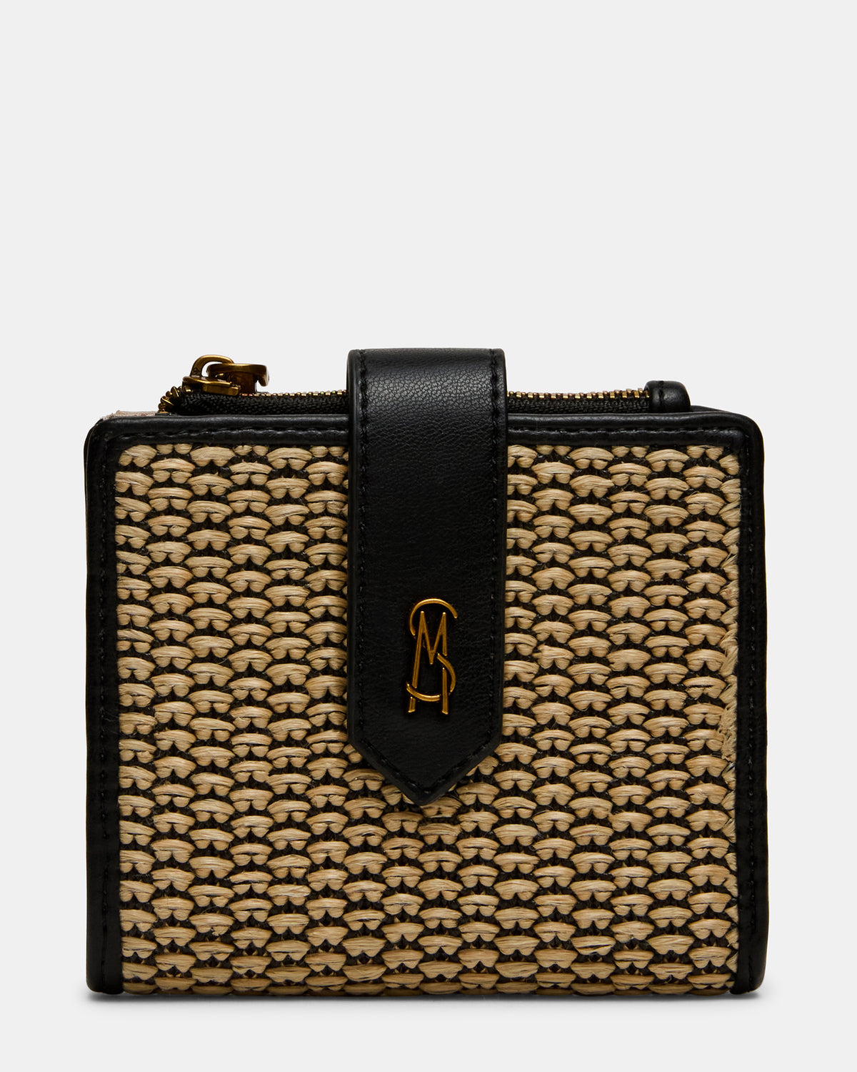 JEM STRAW Black Natural Bifold Wallet | Steve Madden near me