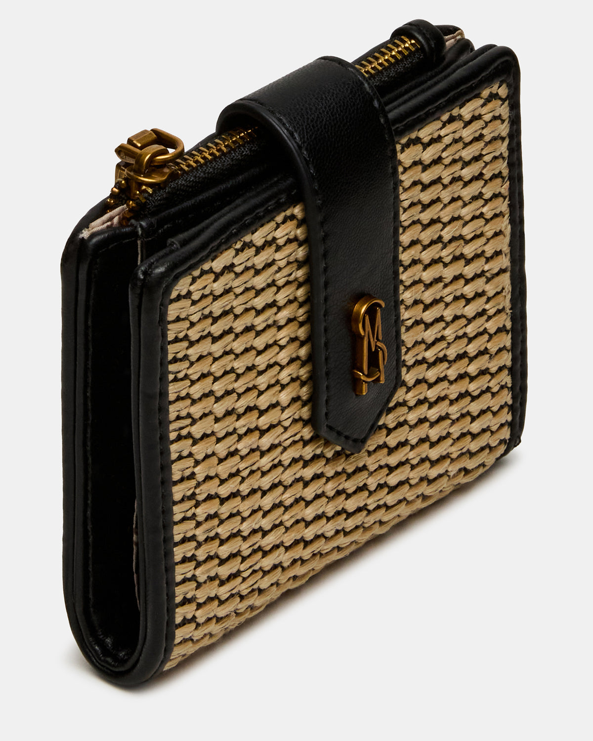 JEM STRAW Black Natural Bifold Wallet | Steve Madden near me