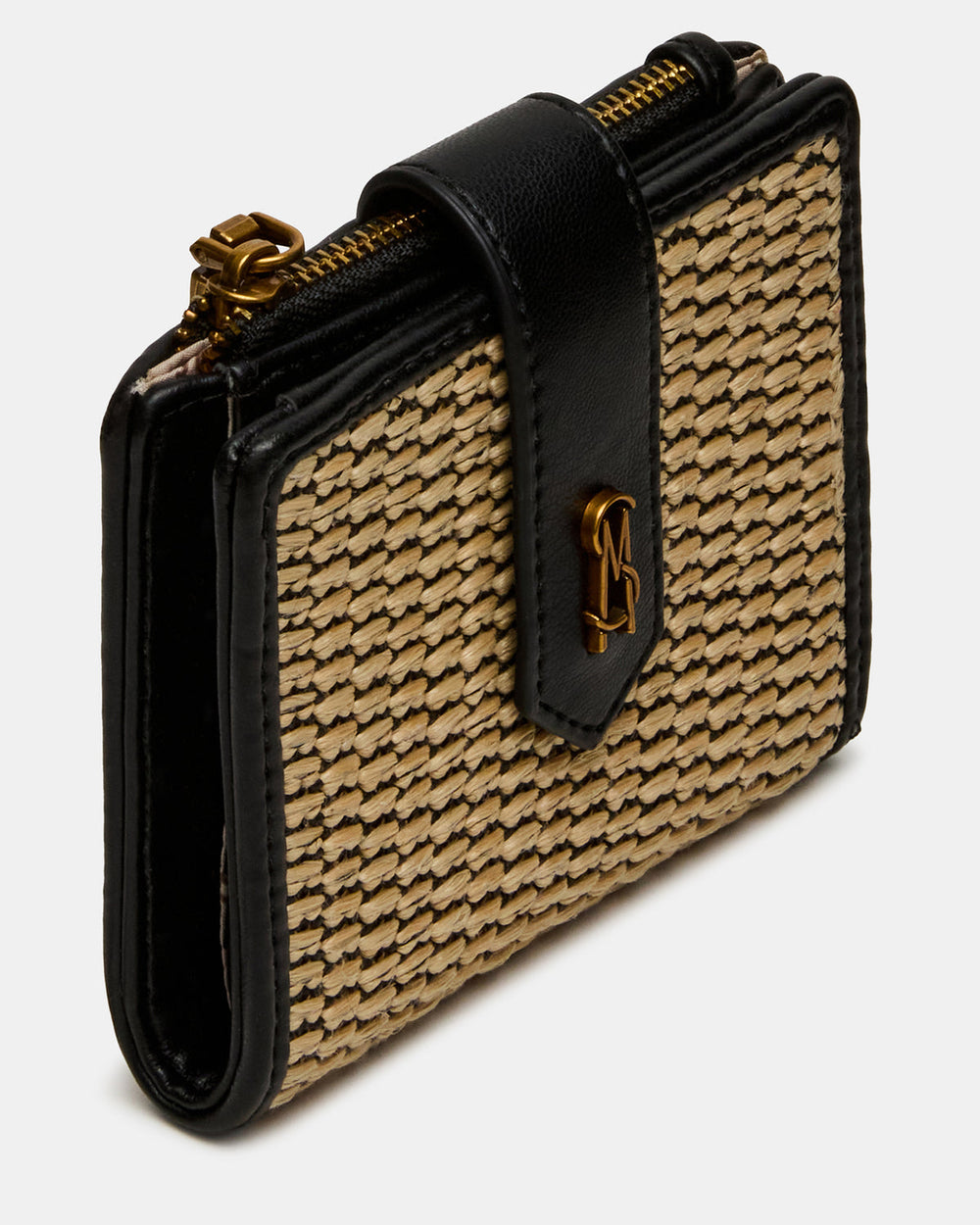 JEM STRAW Black Natural Bifold Wallet | Steve Madden near me