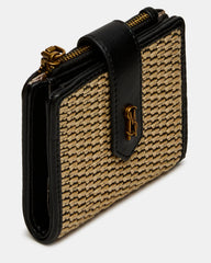 JEM STRAW Black Natural Bifold Wallet | Steve Madden near me