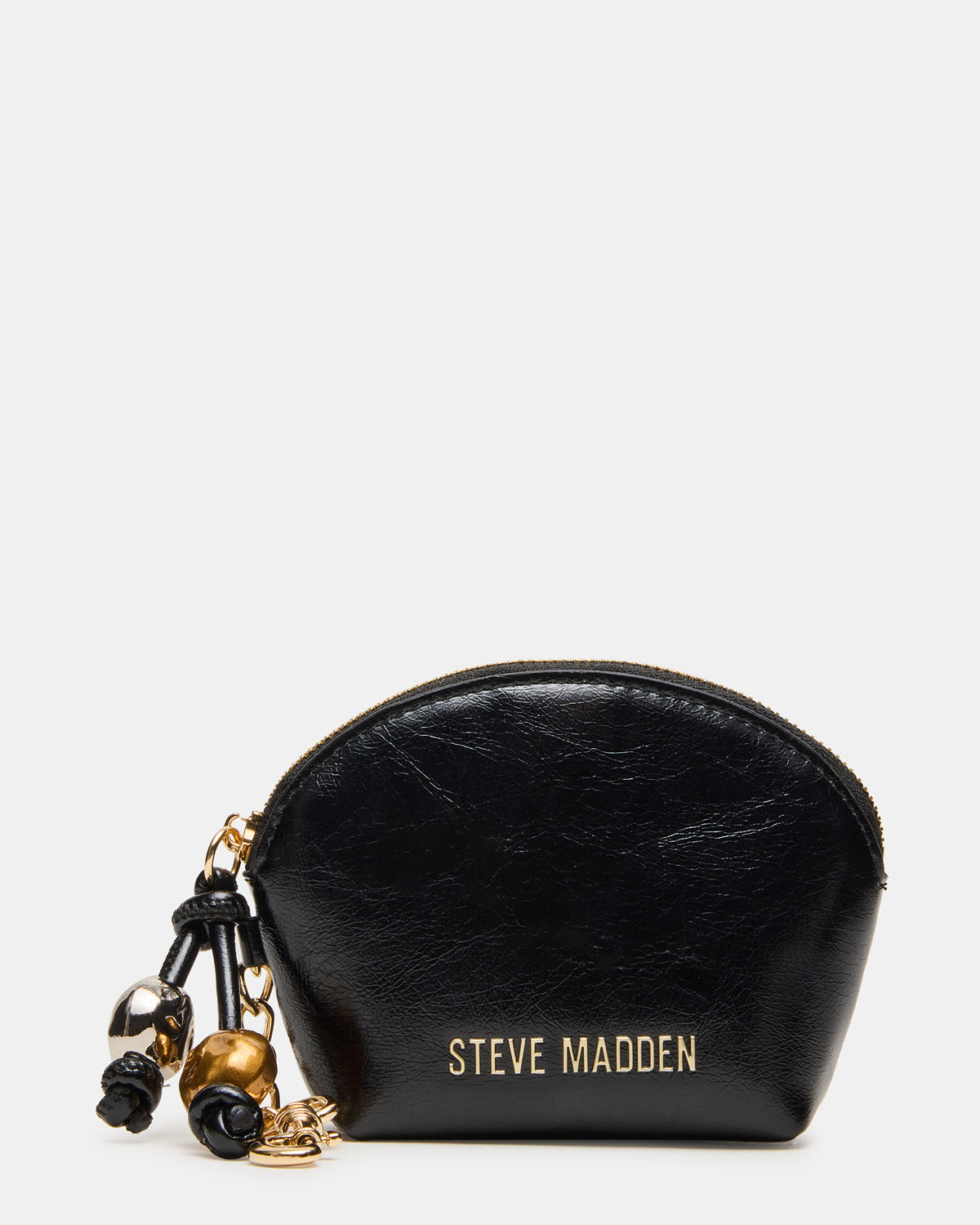 CASSIDI Wallet Black Dome-Shaped Card Holder | Steve Madden online