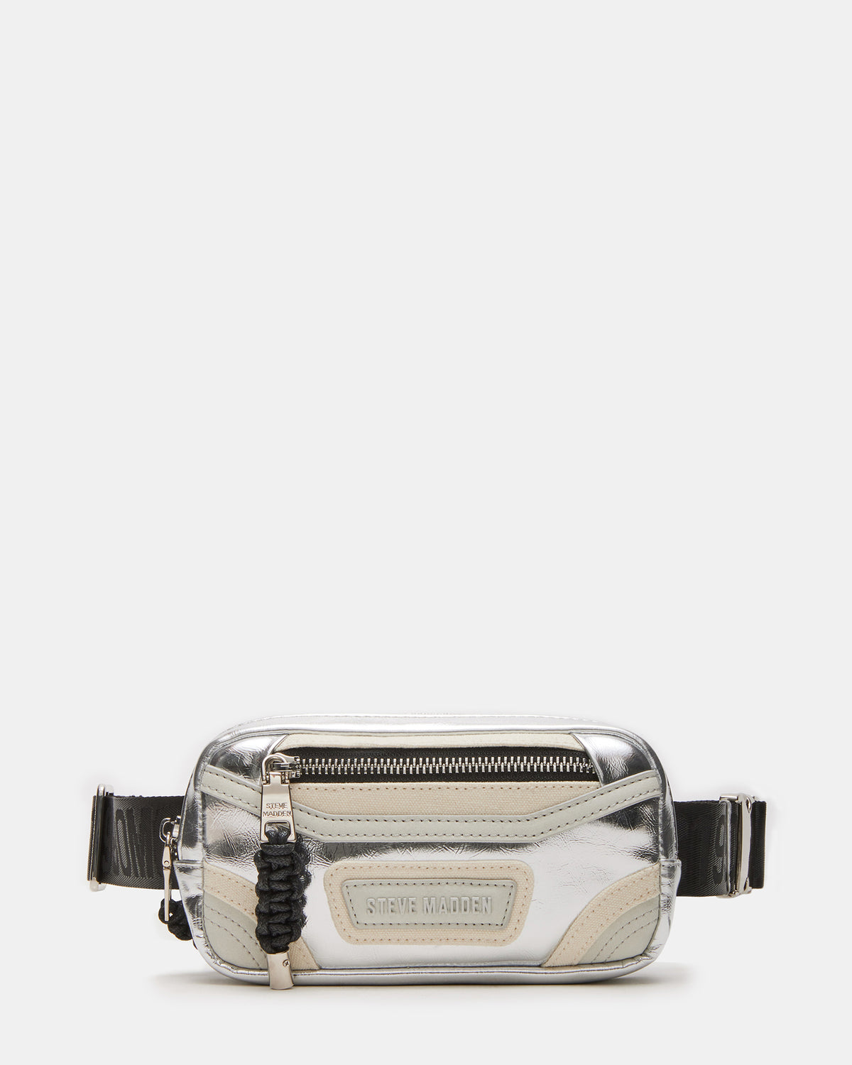 MADRIDD Belt Bag Silver | Women's Handbags | Steve Madden on Sale