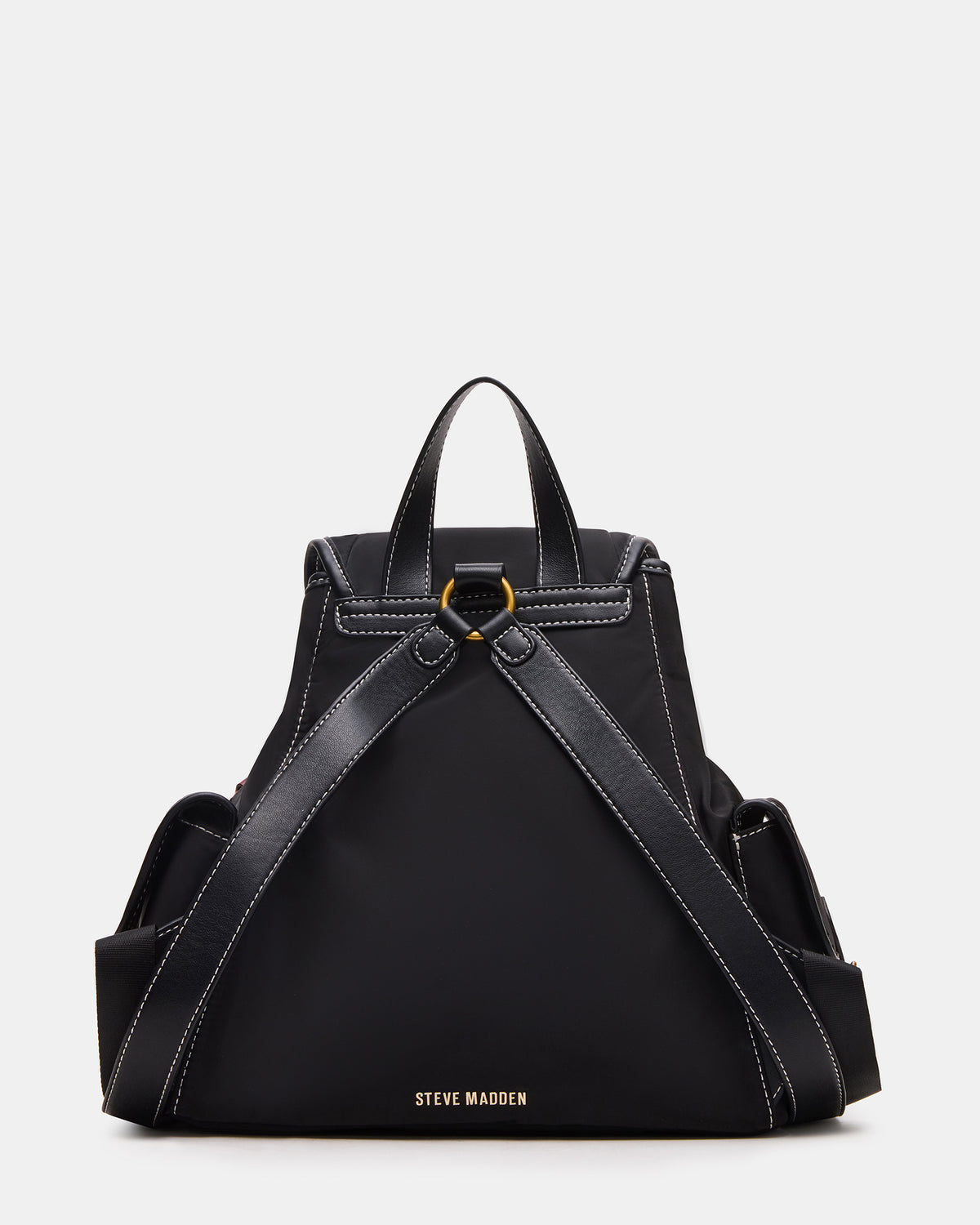 STUDIO Bag Black Nylon Cargo Pocket Drawstring Women's Backpack Handbag | Steve Madden near me