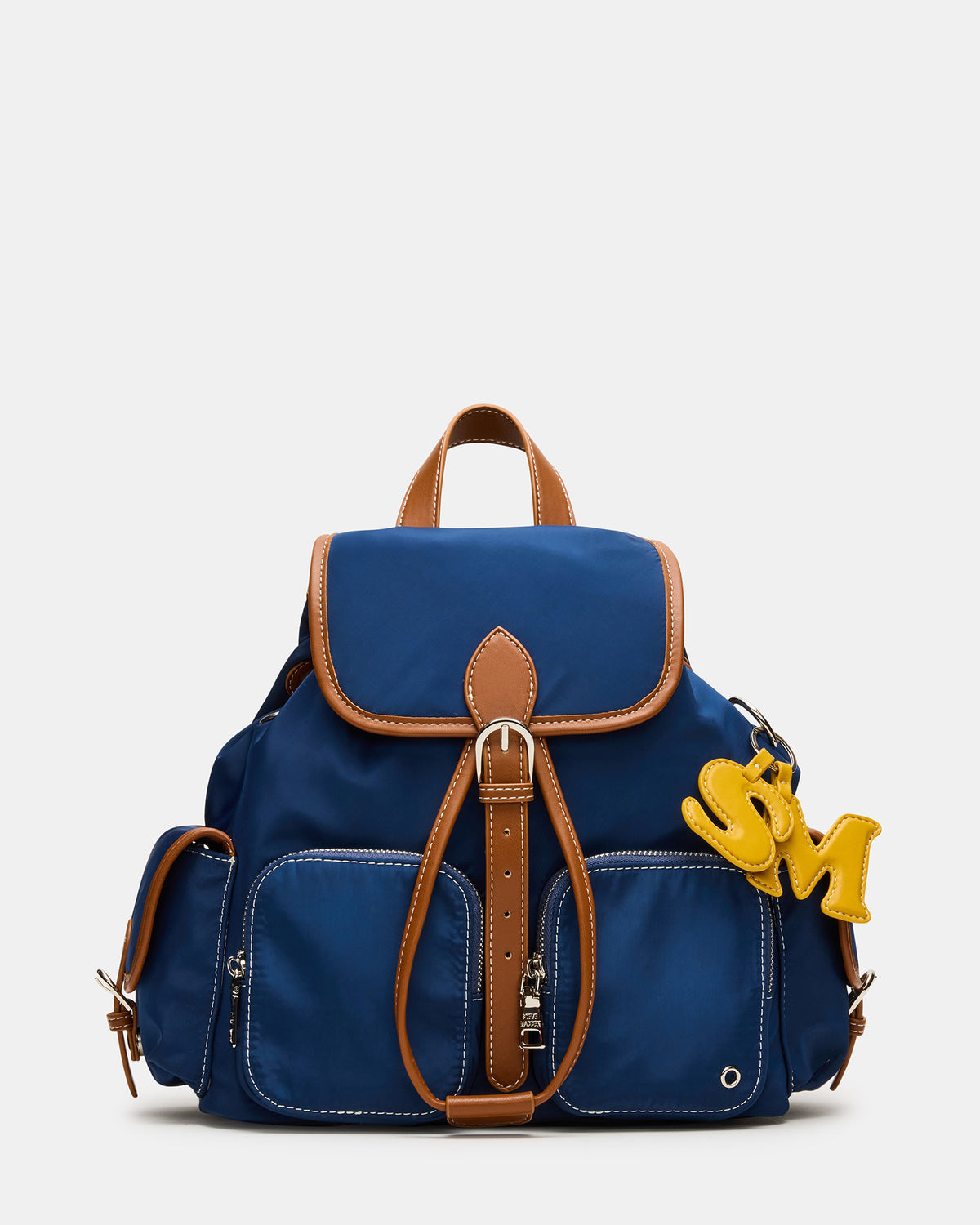 STUDIO Bag Navy Nylon Cargo Pocket Drawstring Women's Backpack Handbag | Steve Madden discount