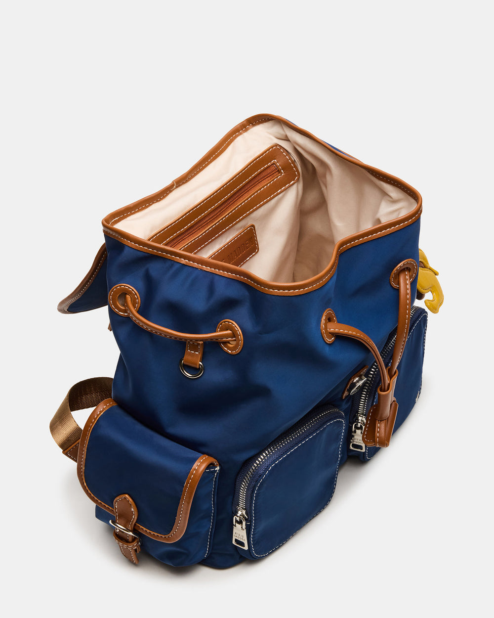 STUDIO Bag Navy Nylon Cargo Pocket Drawstring Women's Backpack Handbag | Steve Madden discount