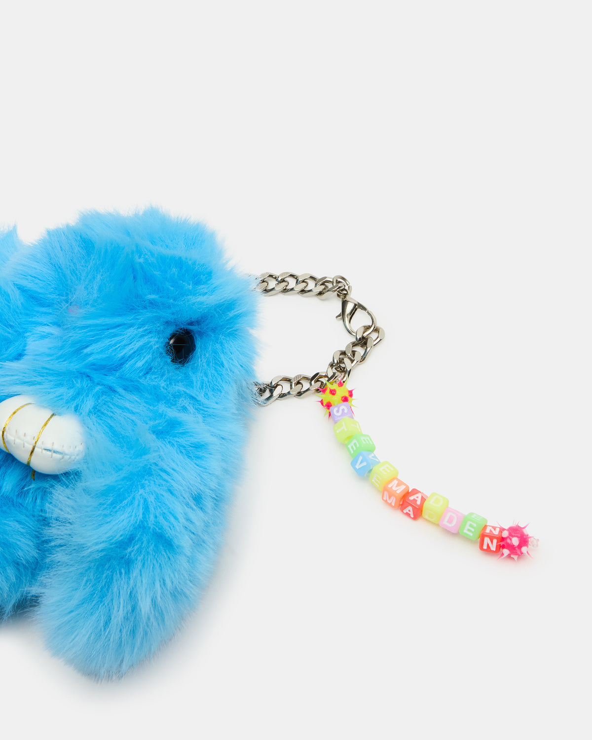BUNNY BAG CHARM Blue Multi-Colored Alphabet Letter Beaded Plush Bunny Bag Charm | Steve Madden for Sale