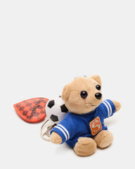 GOAL BAG CHARM Blue Multi Stuffed Bear Attachable Bag Charm | Steve Madden on Sale