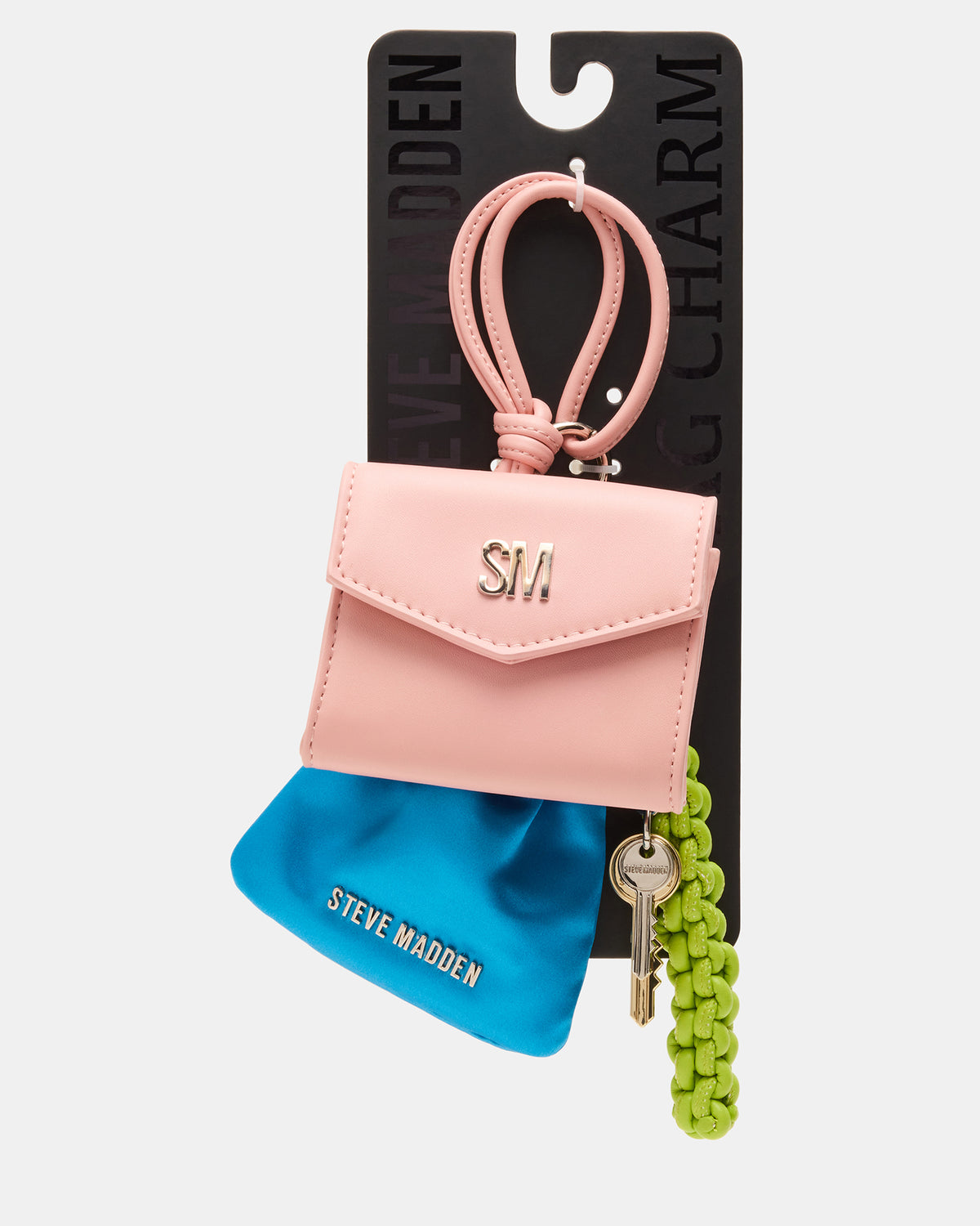TRAVEL BAG CHARM Coral Multi Card Wallet Attachable Bag Charm | Steve Madden discount