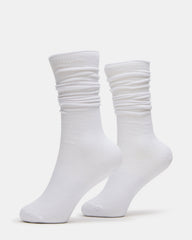 2 PACK RIB SLOUCH SOCKS WHITE Women's Ribbed Quarter Socks | Steve Madden online