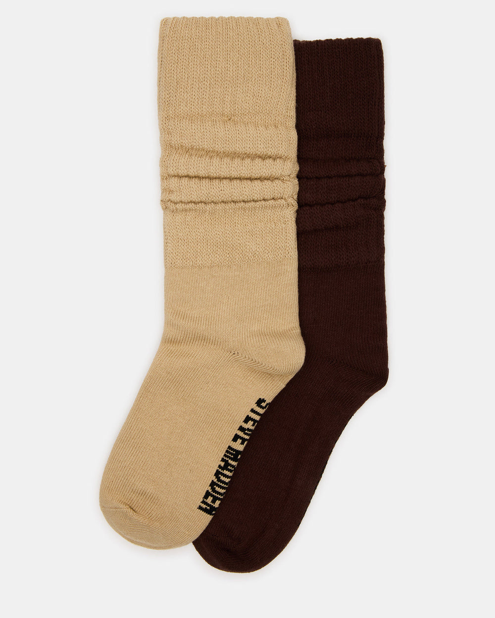 2 PACK RIB SLOUCH SOCKS TAN MULTI Women's Ribbed Quarter Socks | Steve Madden Sale