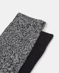 FALL 2 PACK MARLED KNEE HIGH SOCKS Black Women's Marled Knee-High Socks | Steve Madden online