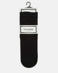 2 PACK SLOUCHY CREW SOCKS BLACK WHITE Scrunch Socks | Steve Madden US
