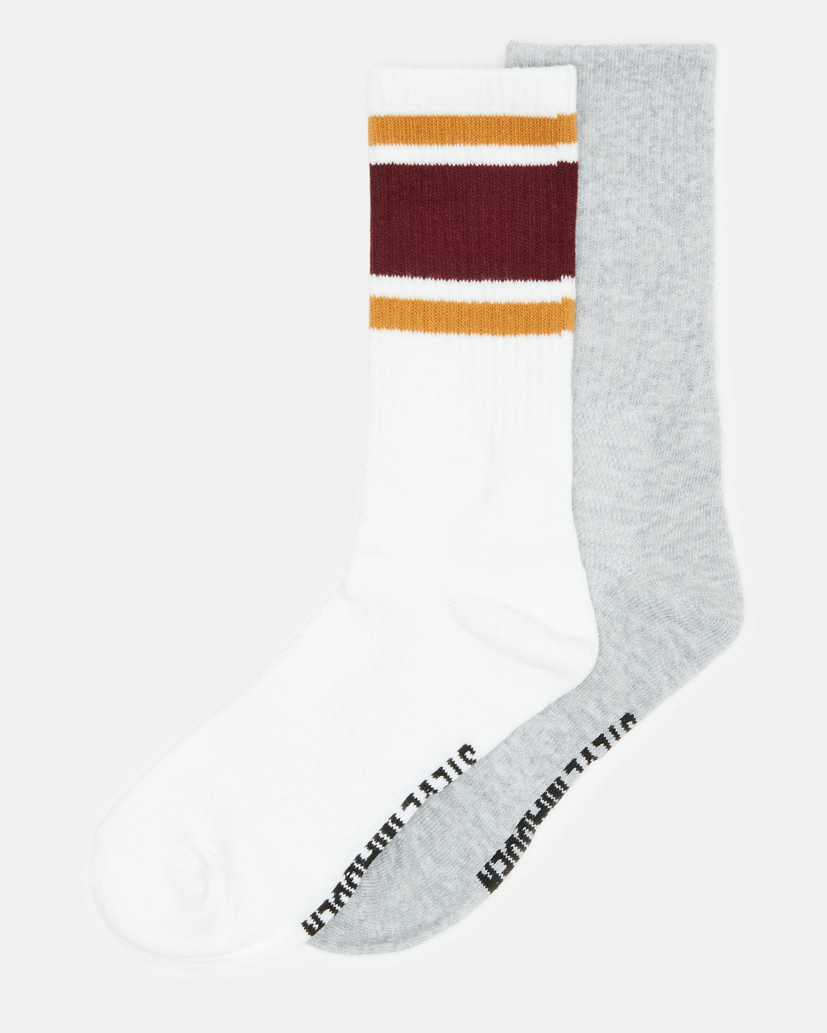 VARSITY CREW SOCKS Bone Multi Women's Stripe Detail Socks | Steve Madden outlet