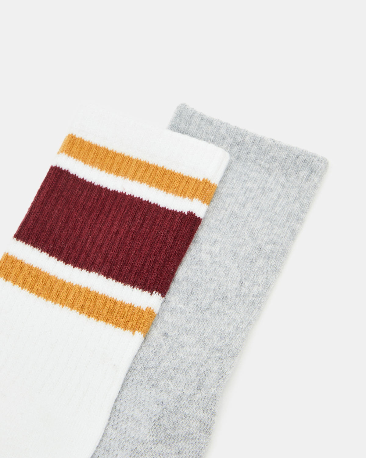 VARSITY CREW SOCKS Bone Multi Women's Stripe Detail Socks | Steve Madden outlet