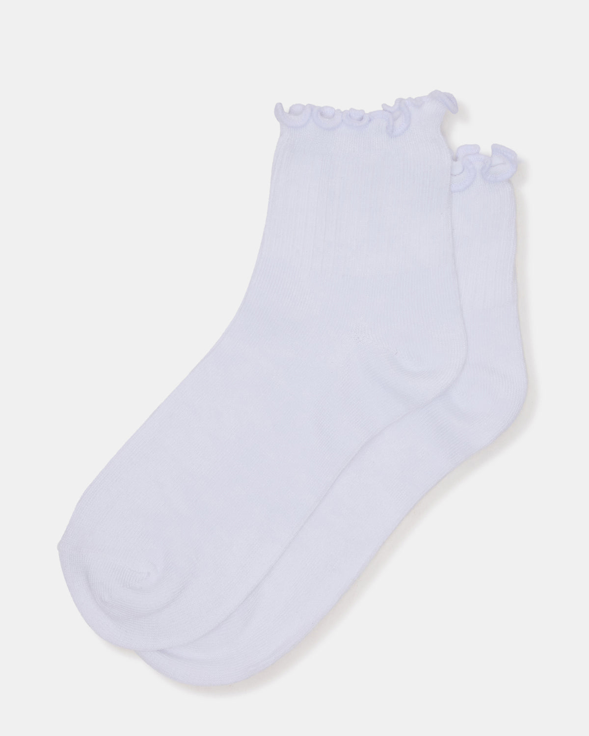 LETTUCE EDGE ANKLET SOCKS White Women's Anklet Socks | Steve Madden near me