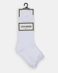 LETTUCE EDGE ANKLET SOCKS White Women's Anklet Socks | Steve Madden near me