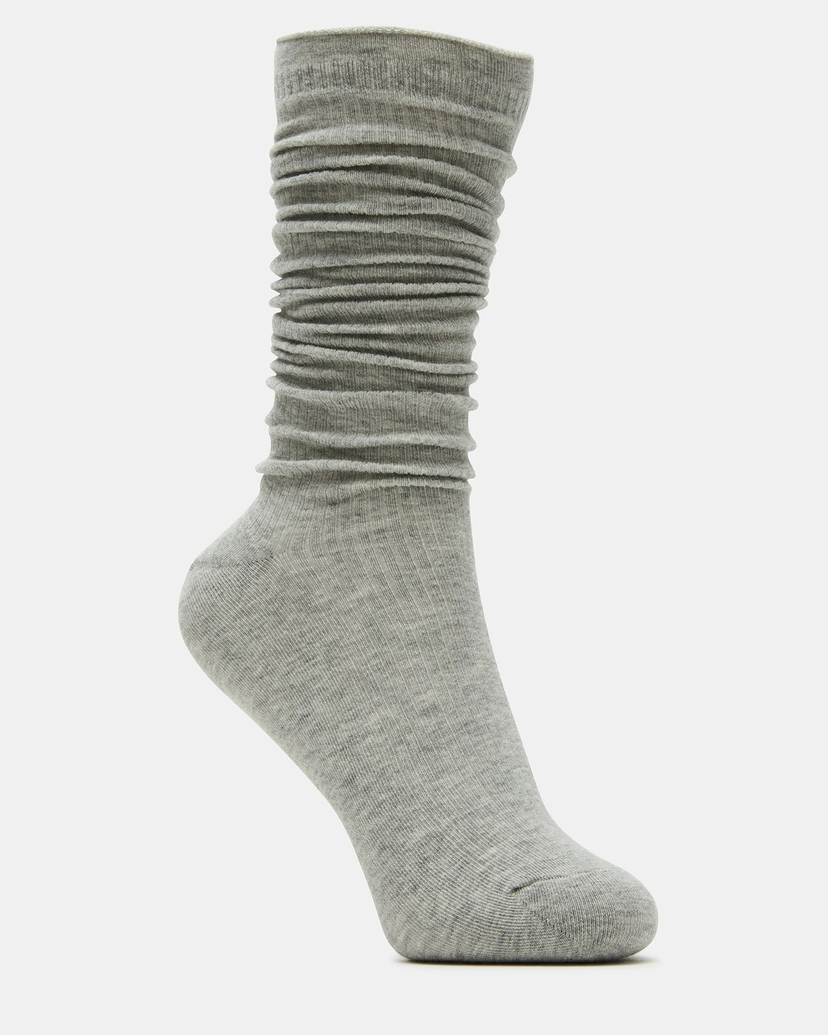 SLOUCHY RIB SOCKS OATMEAL HEATHER Scrunch Socks | Steve Madden for Sale