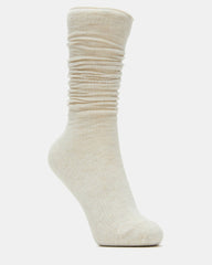 SLOUCHY RIB SOCKS OATMEAL HEATHER Scrunch Socks | Steve Madden for Sale