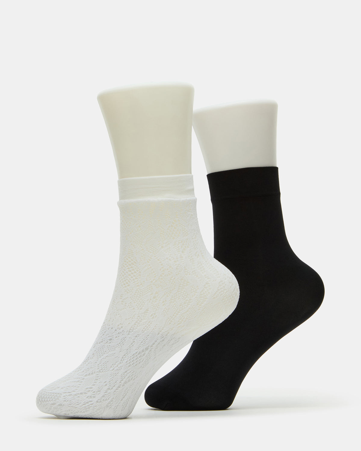 2 Pack Lace Anklet Women's Quarter Socks White | Steve Madden discount