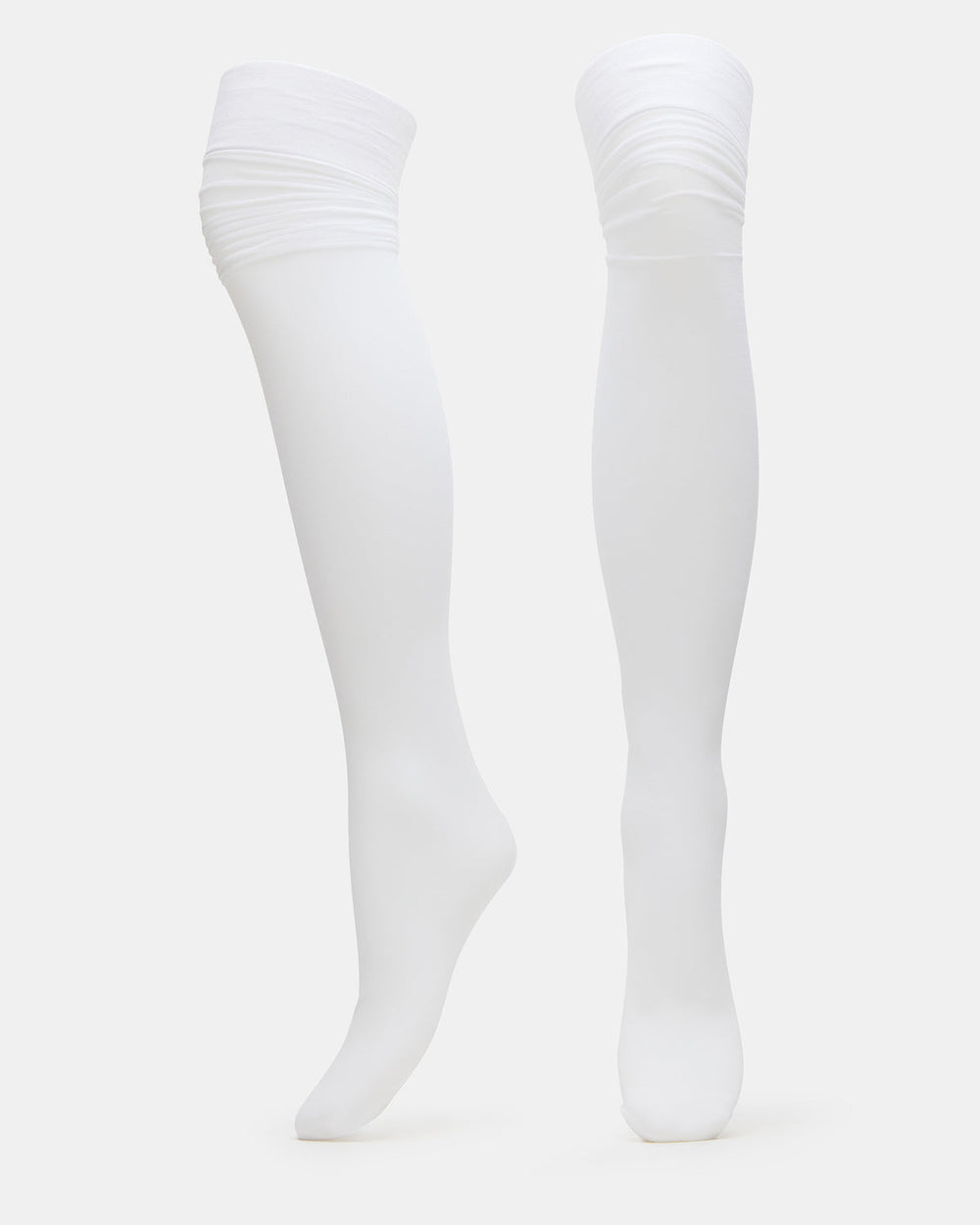 PREPPY White Over-The-Knee Footed Women's Tights | Steve Madden online