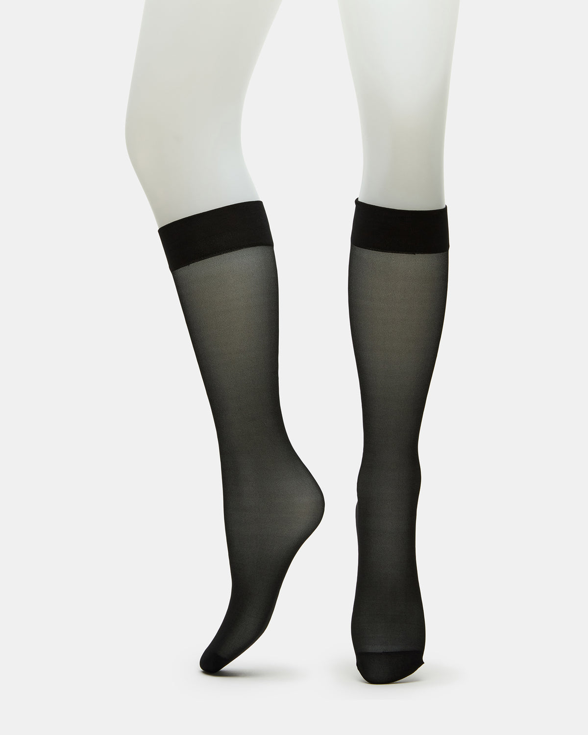 3 Pack Sheer Knee High Women's Mesh Socks Black | Steve Madden Sale