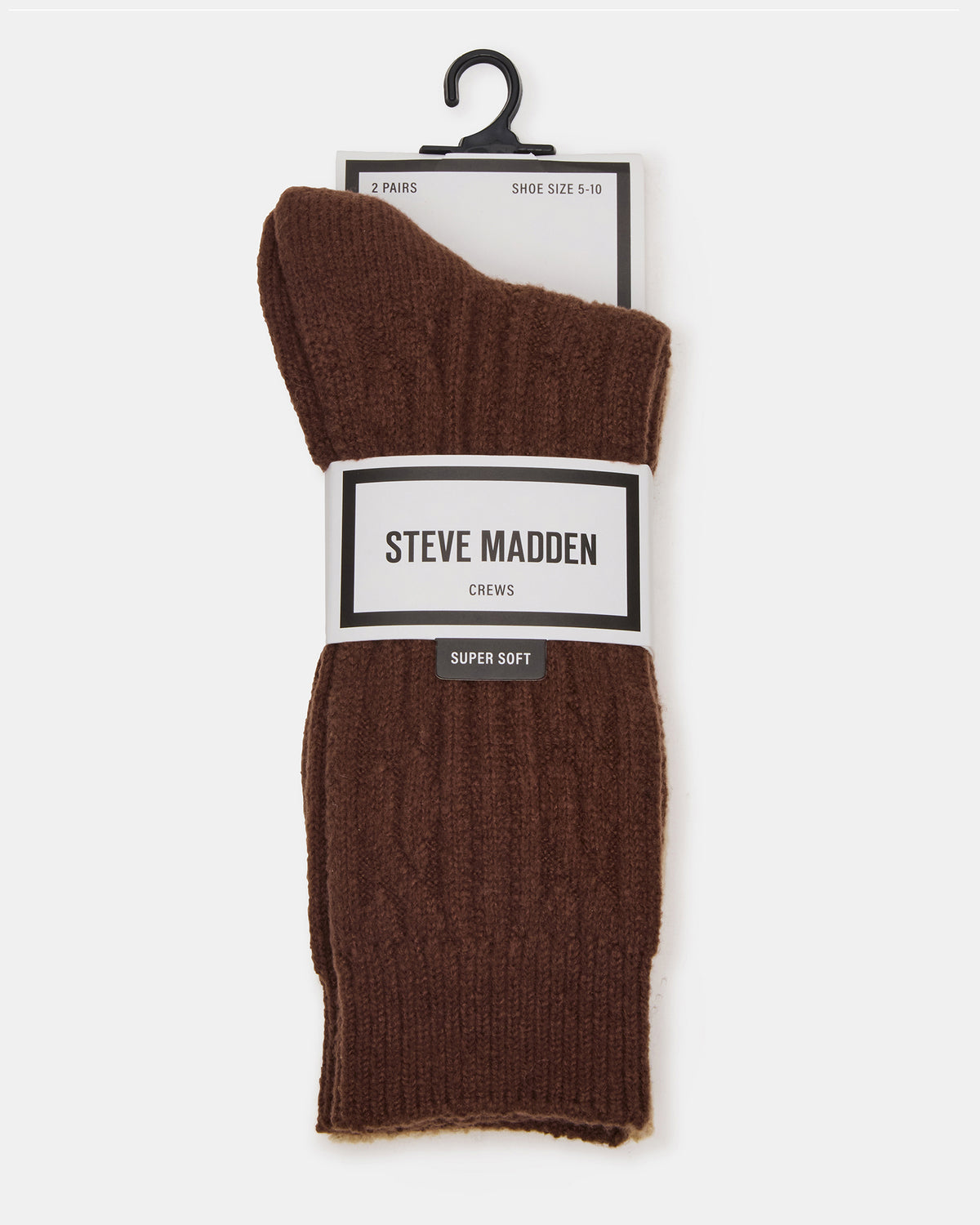 2 PACK CABLE TEXTURE BOOT SOCKS BROWN Women's Textured Quarter Book Socks | Steve Madden for Sale