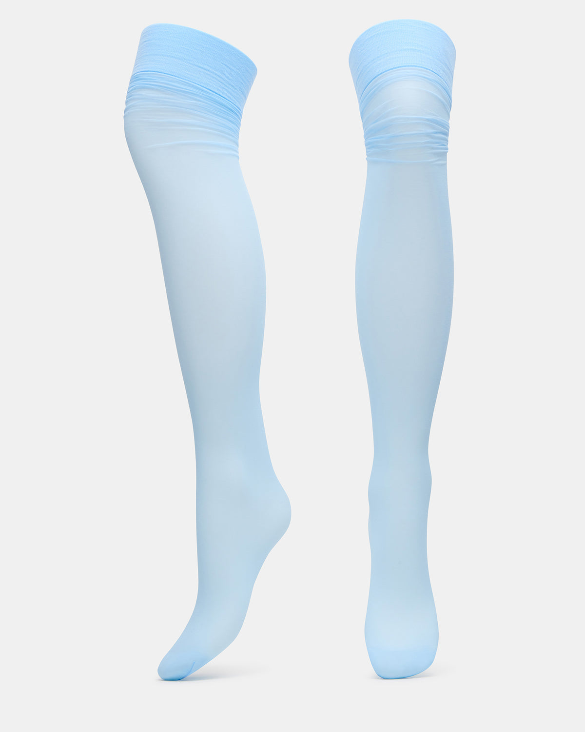 PREPPY Light Blue Over-The-Knee Footed Women's Tights | Steve Madden discount